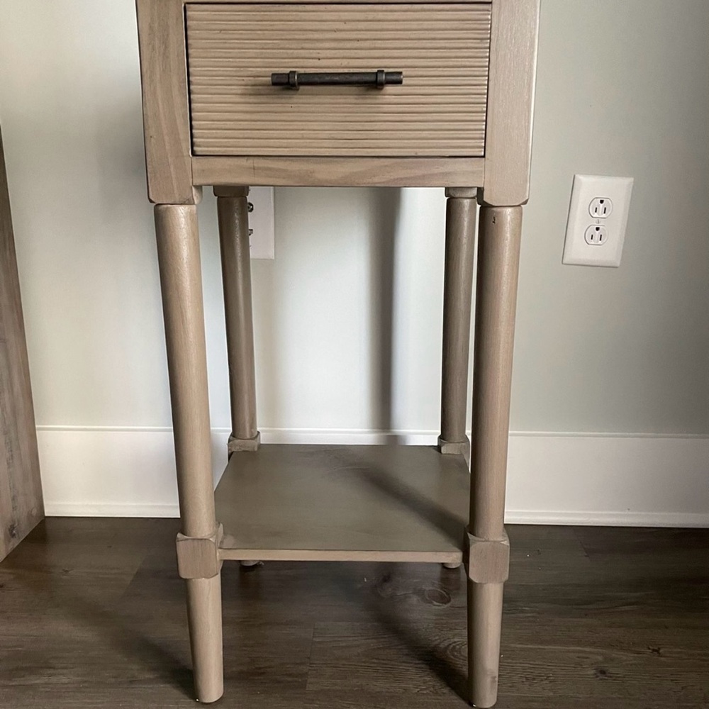 Vintage Ash Wood End Table